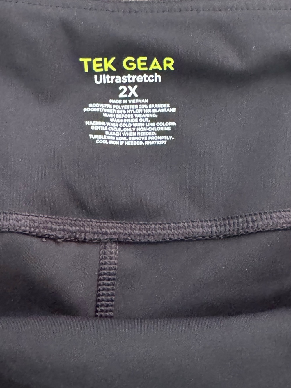 Tek Gear black athletic leggings. - Picture 2 of 2